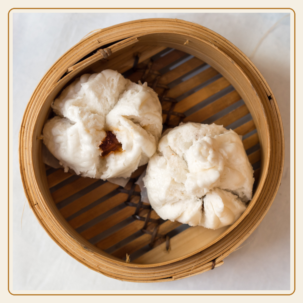 Char siu bao barbecue pork buns at dim sum